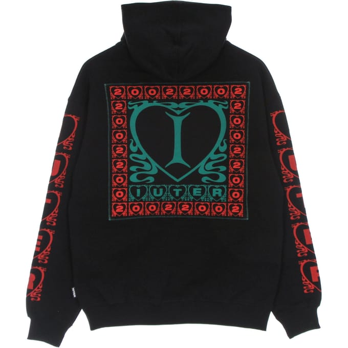Mooie zwarte herensweater met capuchon en capuchon