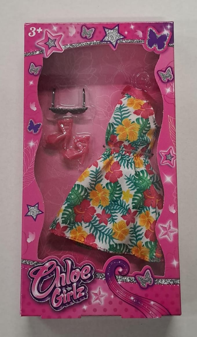 Chloe Girlz Poppenkleding Bloemenjurk