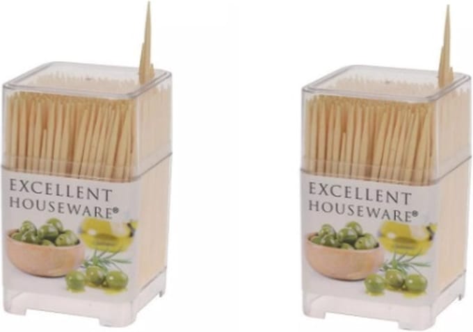 Excellent Houseware - Cocktailprikker - Cocktailprikkers in koker - 900 stuks - coctailprikker
