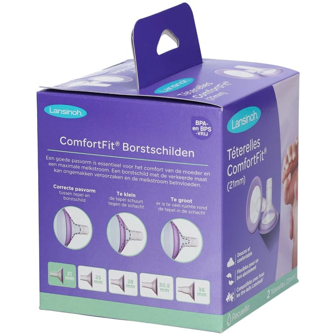 Lansinoh Borstschilden - 2 Stuks - Comfort Fit - 21 mm