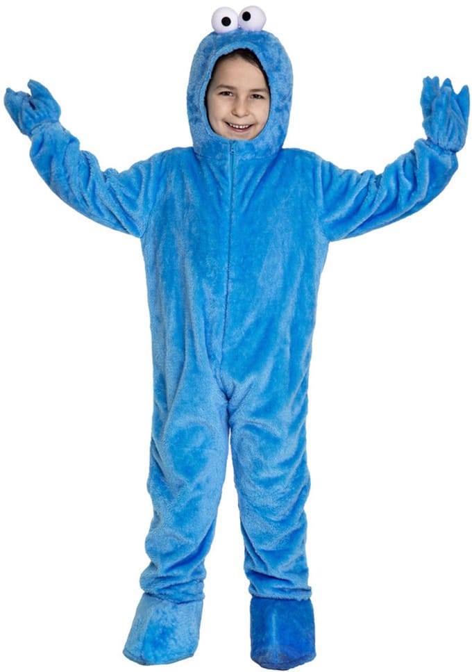 Sesamstraat Koekiemonster kinderkostuum - Kinderpruik carnaval kostuum