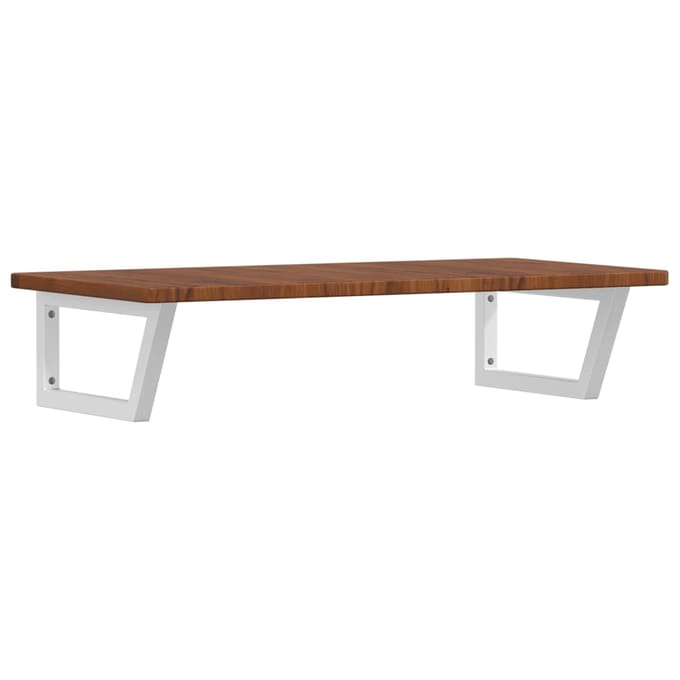 vidaXL - Badkamer - wandschap - staal - en - massief - eikenhout