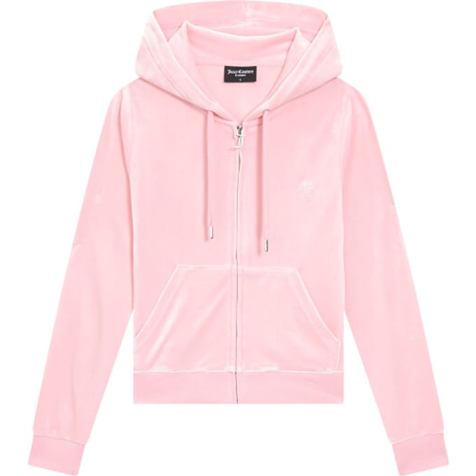 Juicy Couture Robertson Klassieke Jas Polyester Dames Roze Hoodie Sweatshirt