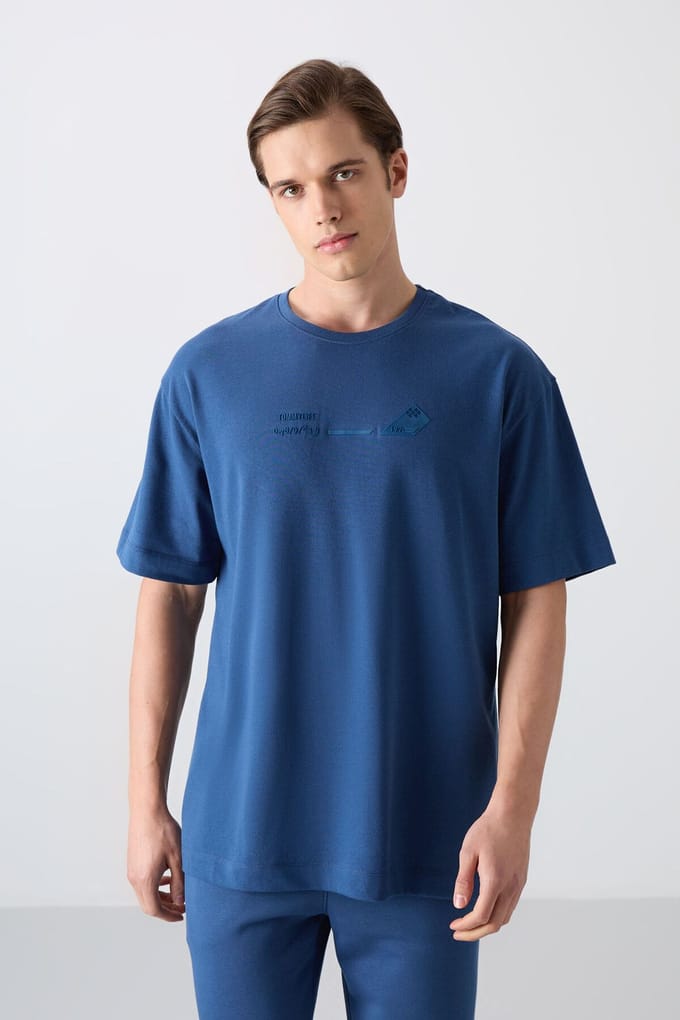 Oversized Katoen-Polyester Crewneck T-Shirt