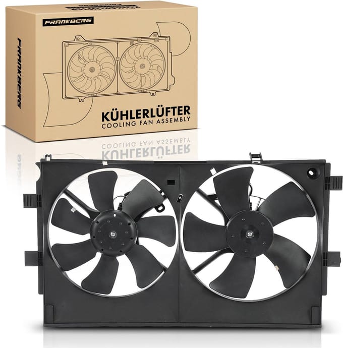 Frankberg 1x Motorradiator dubbelventilator