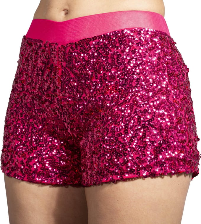 Hotpants pailletten pink - Maat 34 t/m 38 - Toppers 2025