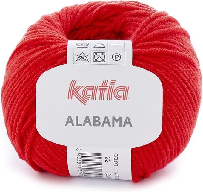 Katia Alabama - 32 rood - Katoen/Acryl Garen