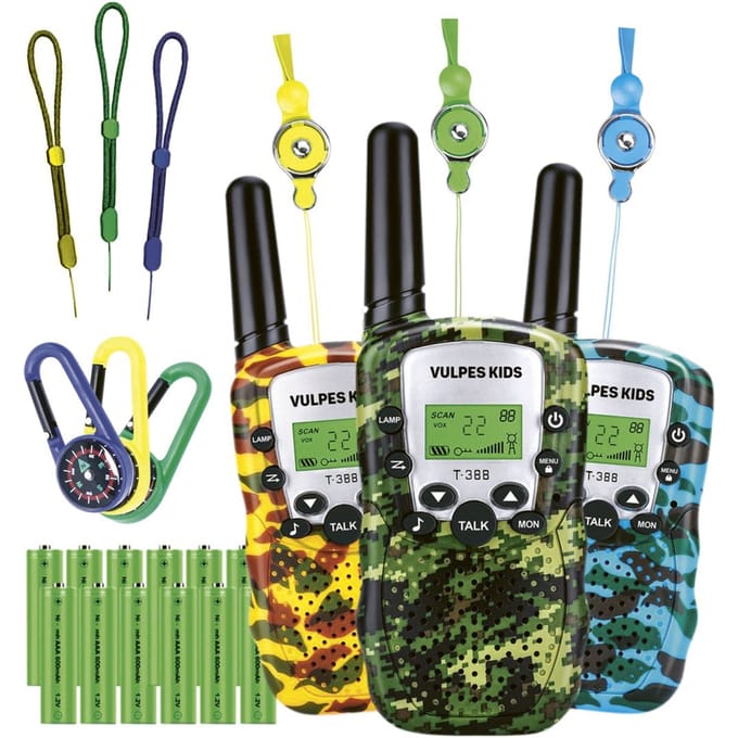 Walkie Talkie voor Kinderen - 3 Stuks  -  Blauw - Walkie Talkie