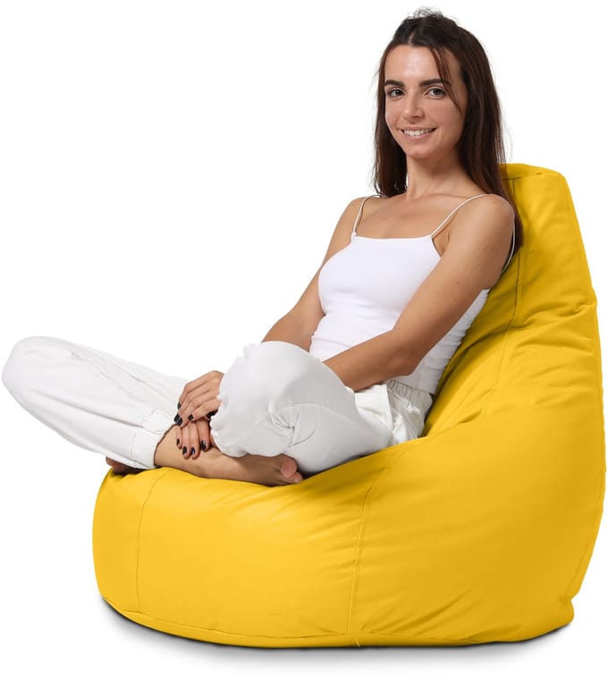 Xoft Living - Teardrop Zitzak - Geel - Waterafstotend