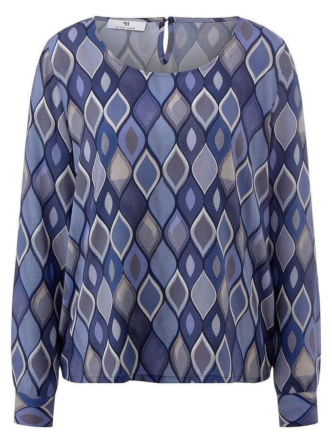 Blouse zonder sluiting Van Peter Hahn blauw