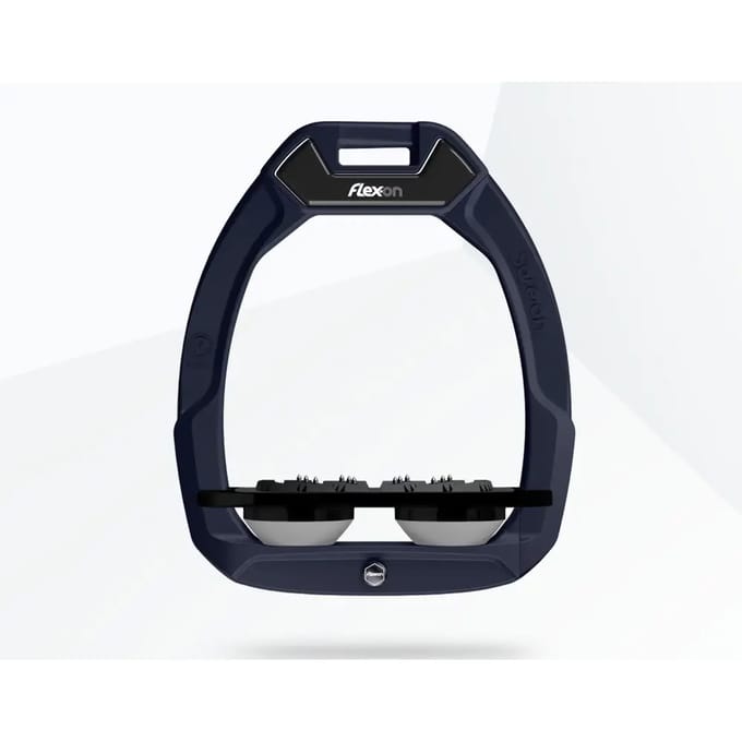 Plat Ultra Grip Paardrijbeugels Marine/Zwart/Grijs Flex-On Safe-On