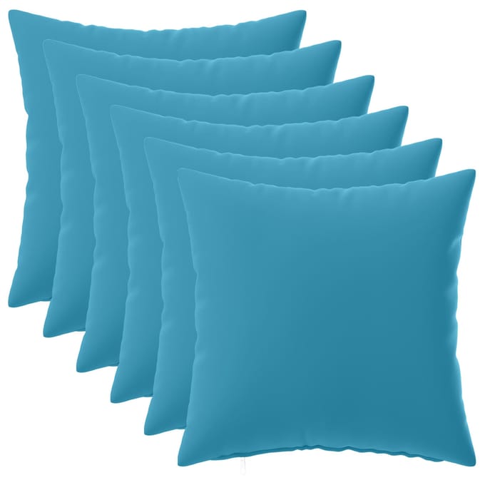 vidaXL - Kussensloop - 6 - pcs - HEERLEN - Lichtblauw - 30 - x - 30 - cm - Polyester