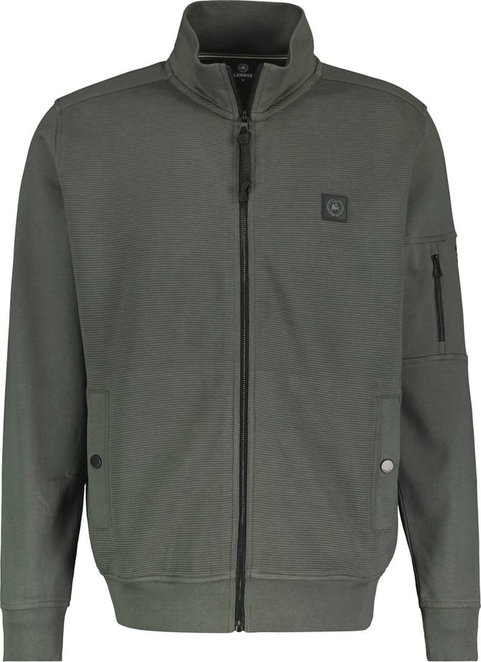 LERROS - Sweater - Maat M - Mannen - Khaki - katoen