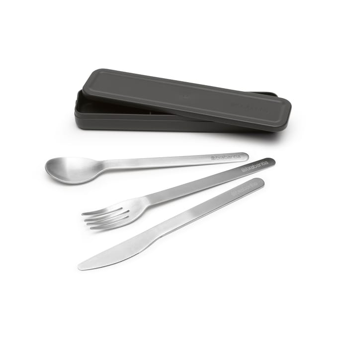Brabantia Make & Take Bestekset - To Go - 3-delig - Dark Grey