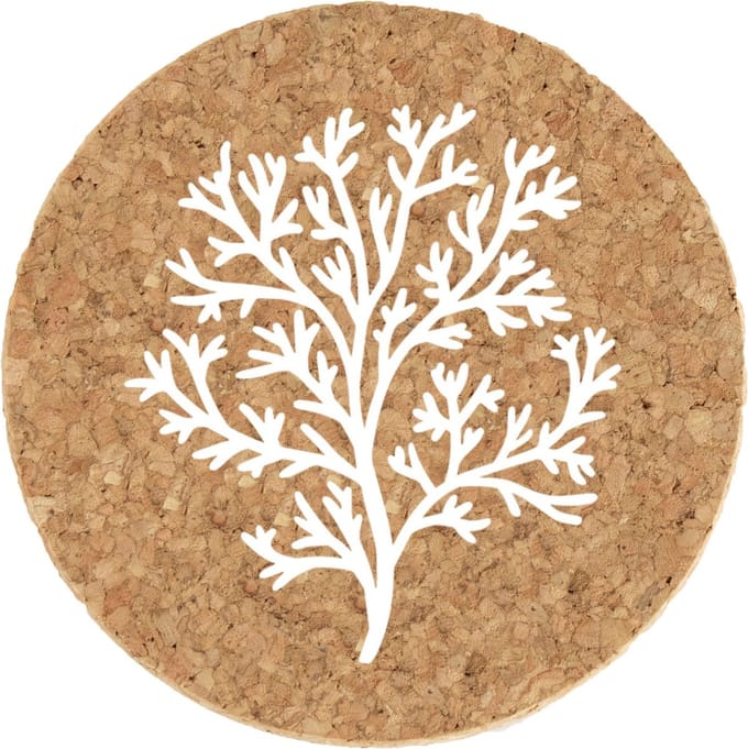 LIGA - Placemats Koraal Set van 2 Stuks - Kurk - Beige -
