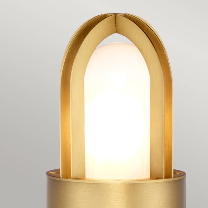 Elstead Lighting Mini LED Tuin Pilaar Paignton | 1X E27 Max 40W | IP55 | Brushed Brass