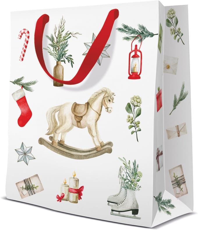Dekoratief | Zakje 'Gift Time', 20x25x10cm | A702323