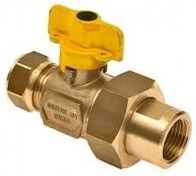 Bonfix Gaskogelkraan 22 x 1/2 - knel x koppeling binnendraad