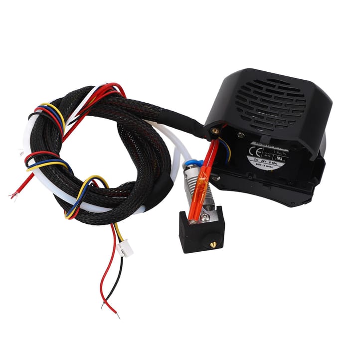 Volledige Hotend Kit 3D Printer Accessoires Hot End Kit met Dubbele Ventilatoren voor voor Ender 3 V2 DC24V black