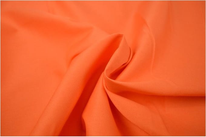 Katoen stof - Per meter - 1 meter - Poplin katoen uni - Donker oranje