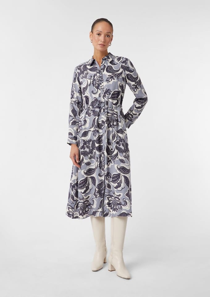 Dames Hemdress met knoopsluiting en verstelbare breedte COMMA