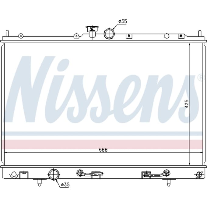 Radiator, motorkoeling NISSENS 62893