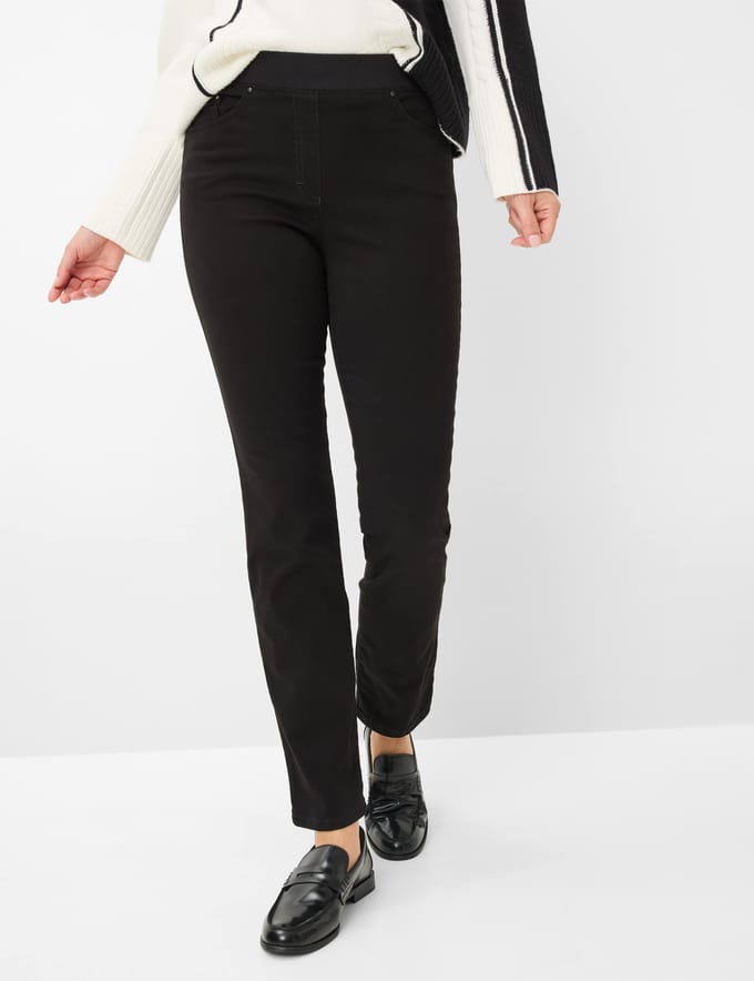 Raphaela by Brax Dames Broek  Style PAMINA BLACK, zwart, maat 44