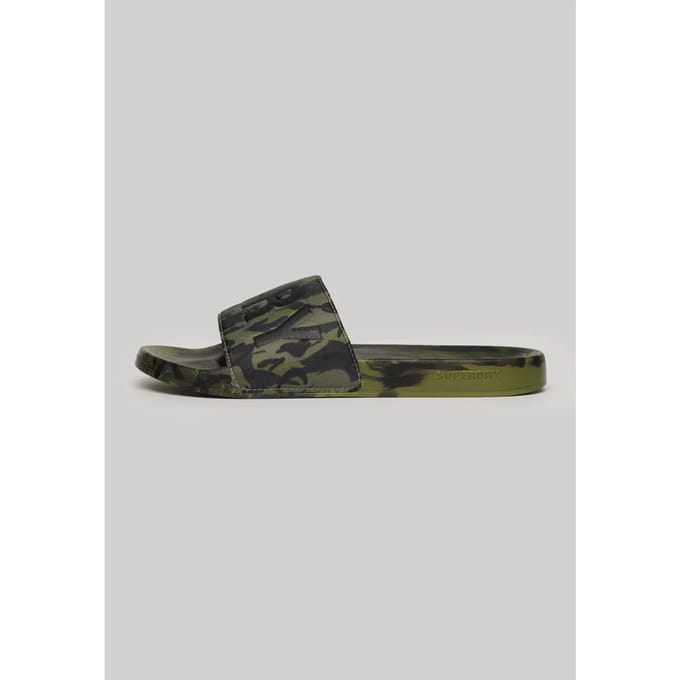 Superdry - Vegan Camo badslippers - Heren - Slippers