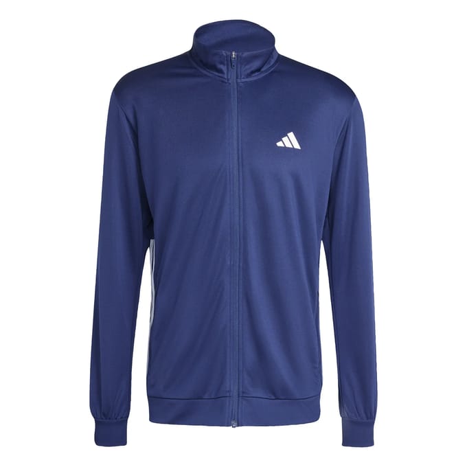 Adidas Performance Workout Essentials All-Set 3-Stripes Knit Sportjack - Heren - Blauw
