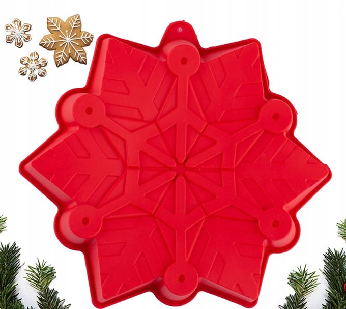 Altom Design Sneeuwvlok Vorm - Flexibele Siliconen Bakvorm 28 cm