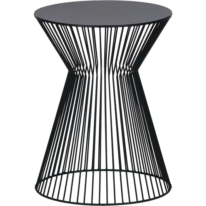 WOOOD Suus Bijzettafel - Metaal - Zwart - 46x Ø35
