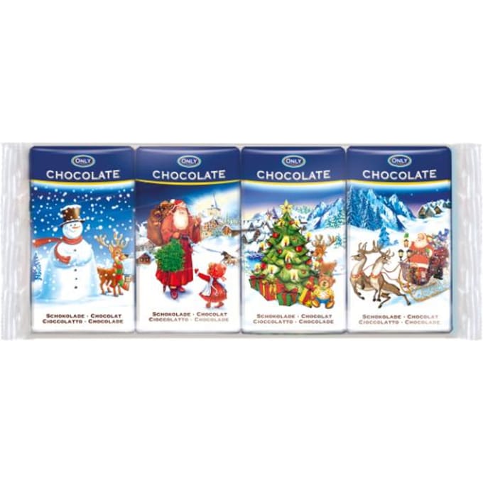 Alleen Melk Kerstchocolades 4x15g