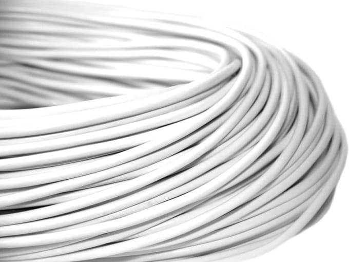 Flexibele Installatiekabel 4x0.75 mm² Wit - 25 Meter - PVC Kabel