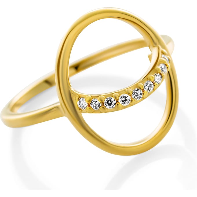 Orphelia 'Amaliada' Dames 925 Sterling Zilveren Ring - Goud ZR-7572
