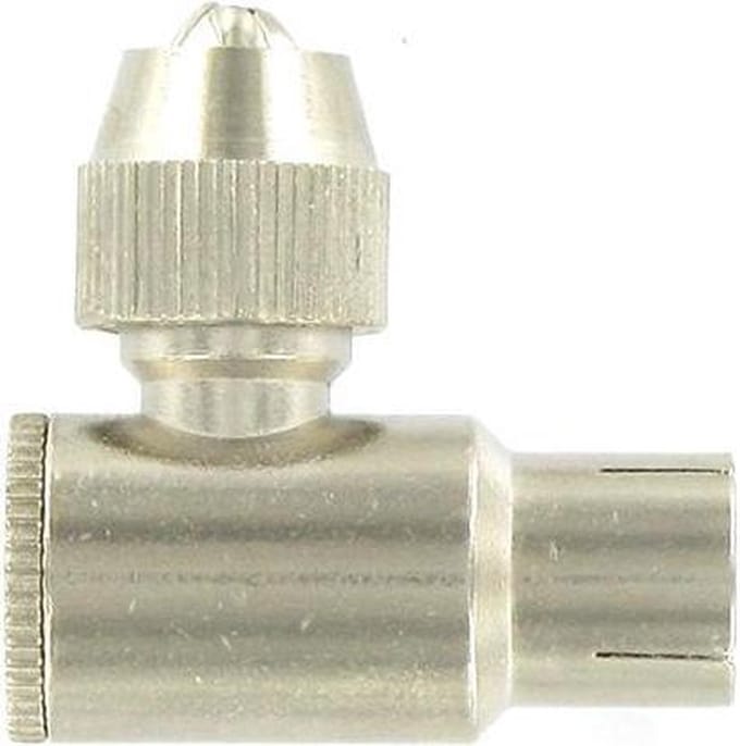 Kopp coax stekker haaks female 6.5 mm metaal