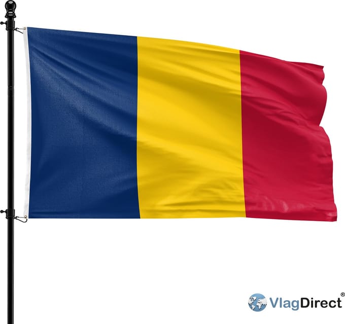VlagDirect - Tsjadische vlag - Tsjaad vlag - 90 x 150 cm