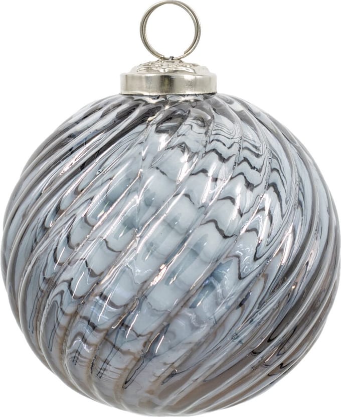 HomeBound by KY | Glazen kerstbal grijs | 10x10x10cm | kerstbal