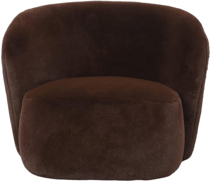 PTMD - Fauteuil Aphrodite - Bruin - 88x87x70cm