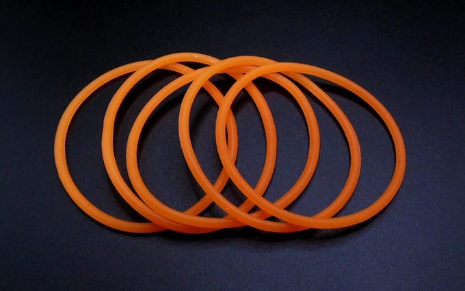 Elastiek rubber oranje
