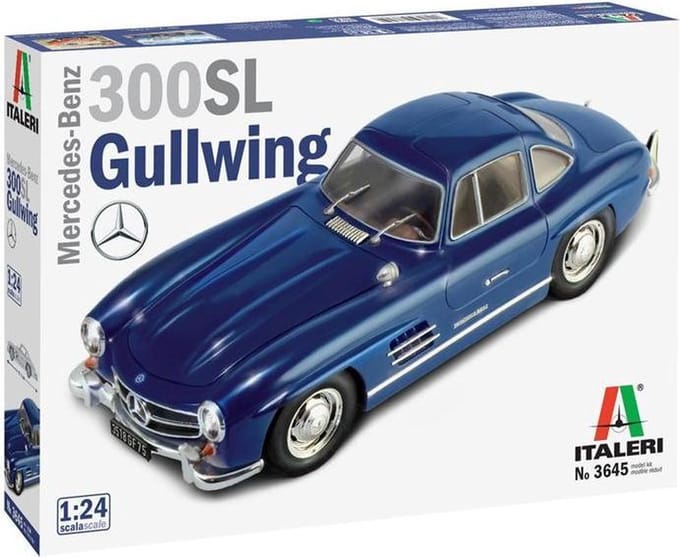 Italeri Modelbouwpakket Auto - 3645 Mercedes Benz 300 SL Gullwing Plastic - 1:24 - Modelbouw