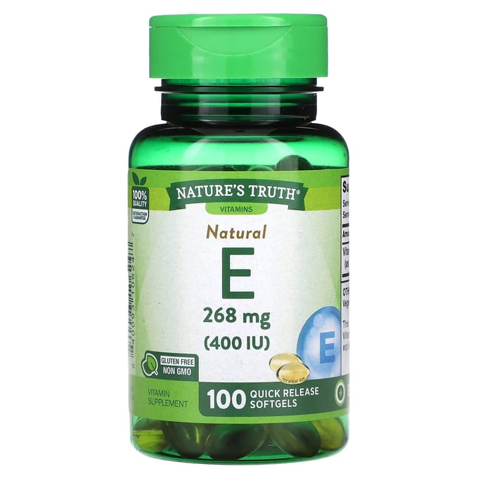 Nature's Truth, E Naturelle, 268 mg (400 UI), 100 gélules molles à libération rapide