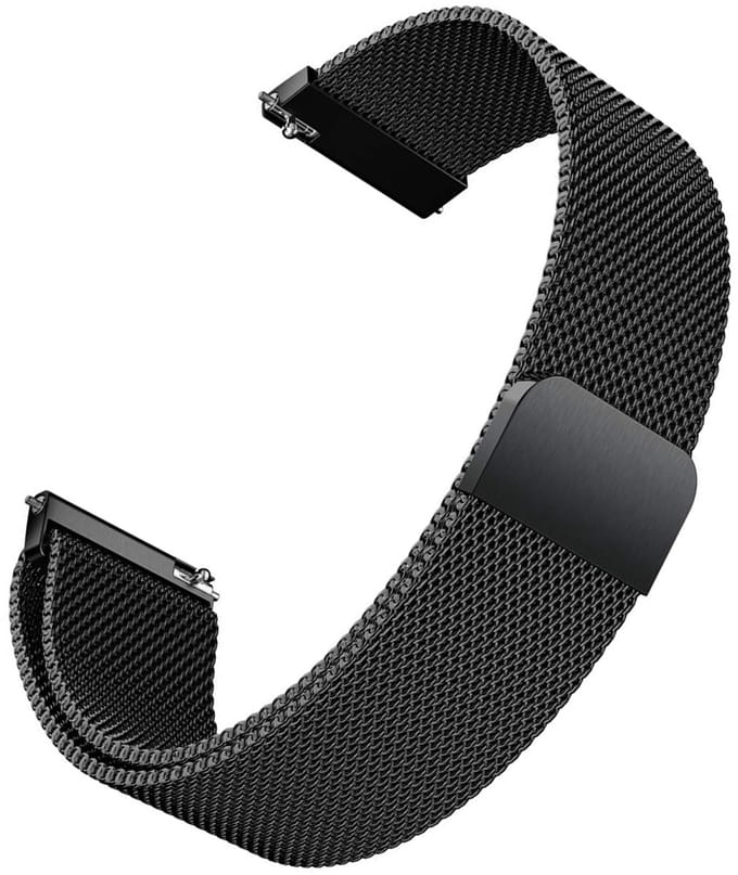 Geschikt voor Amazfit Active 2 Round / Active 2 Square / T-rex 3 Pro 44mm - Magnetische RVS Bandje Zwart