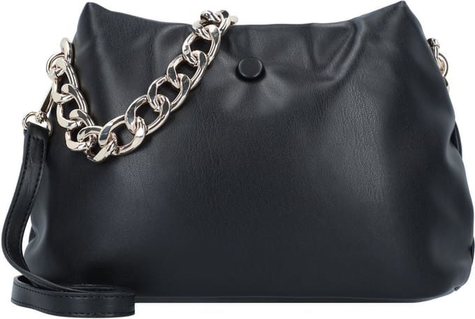 SEIDENFELT MANUFAKTUR Schoudertas Eke Small Hobo Black / Gold Zwart