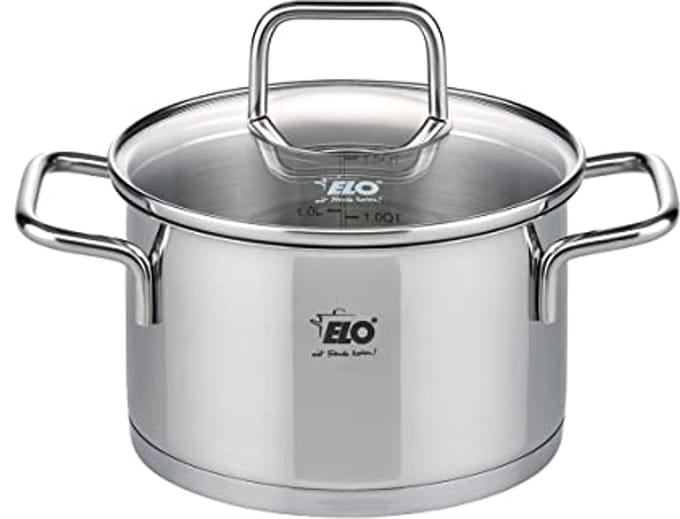 Stainless Steel Induction Cooker 12 cm Saucepan with Glass Lid