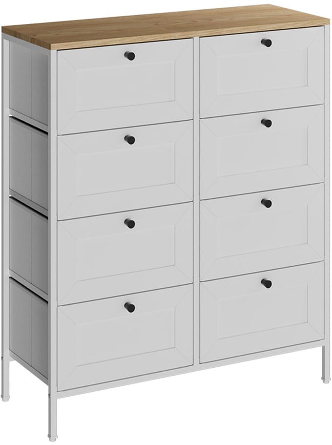 Vicco Belaro Ladekast – 80 x 95 cm met 8 laden Wit