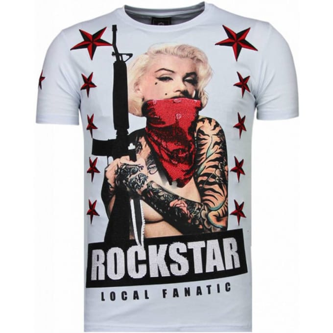 Local Fanatic Marilyn rockstar rhinestone t-shirt