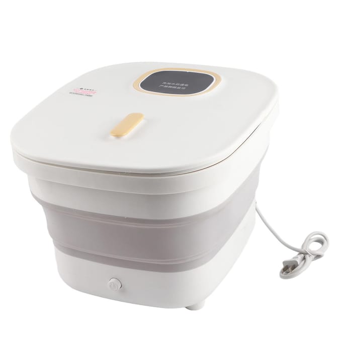 Opvouwbaar Voetbad 10 Massagerollers Constante Temperatuur Handheld Voetweekbad white