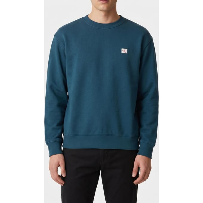 Calvin Klein Ls 350terry Sweatshirt Navy Teal Taglia: XL | Maglioni a maglia Outlet | Uomo | Ciano
