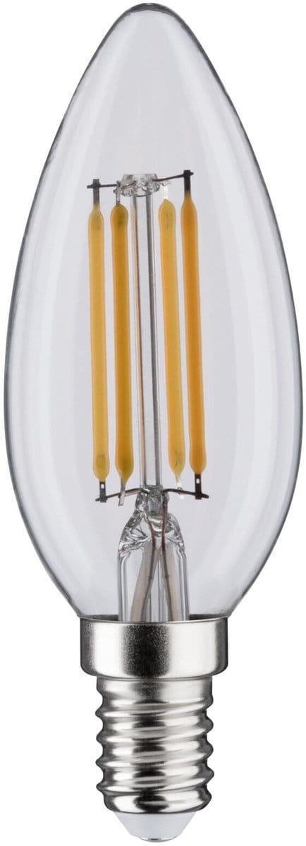 Filament 230 V LED kaars E14 470lm 4,5W 2700K Helder