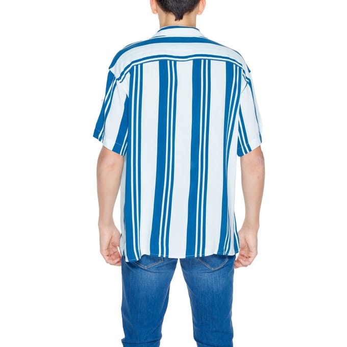 Gestreepte Viscose Korte Mouw Shirt
